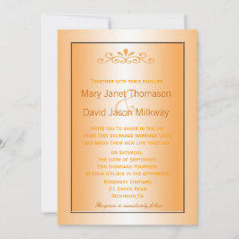 Elegant, klassisk fall gult löv bröllop inbjudningar