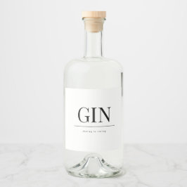 elegant klassisk GIN bröllop Spritflaskor Etikett