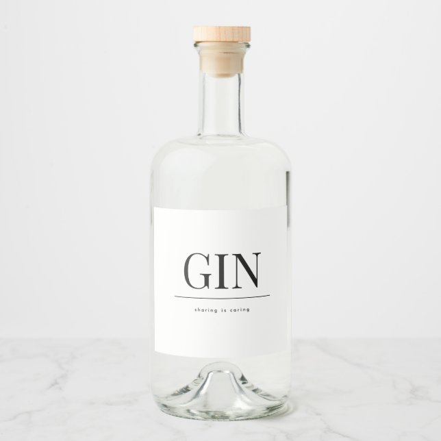 elegant klassisk GIN bröllop Spritflaskor Etikett (Framsida)
