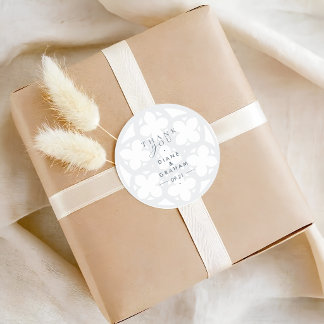 Elegant klassisk gotisk slott mörk skiffer Bröllop Runt Klistermärke