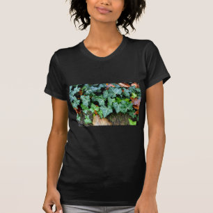 Elegant klassisk grön murgröna och fältsten t-shirt