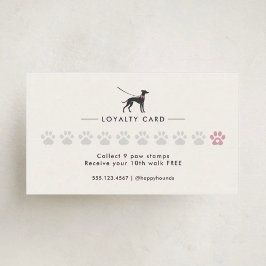 Elegant Klassisk Hundpromenerare | Hundpromenad Lojalitetskort