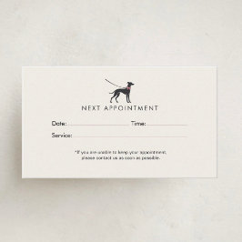 Elegant Klassisk Hundpromenerare Minimalistisk Hun Tidsbeställning Kort