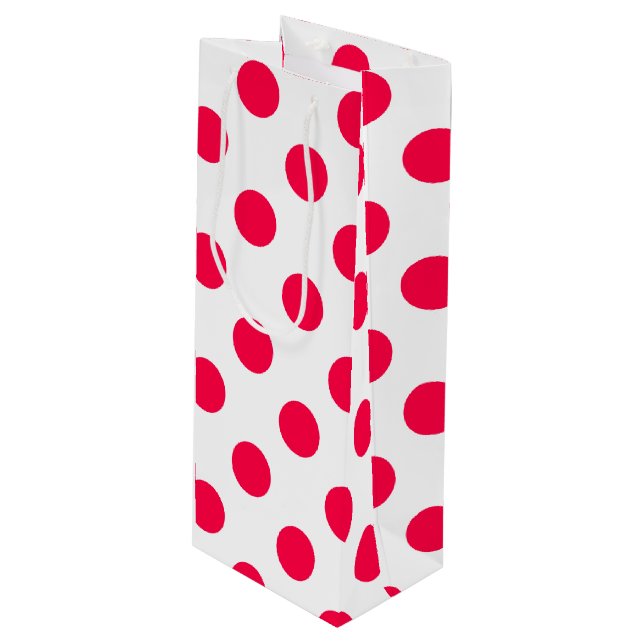 Elegant Klassisk jul Red White Polka dots (Framsidan Vinklad)