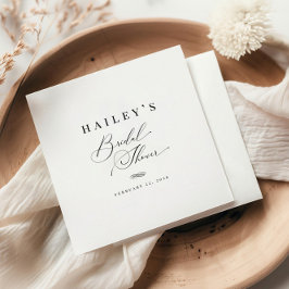Elegant klassisk kalligrafi bröllopsdusch pappersservett