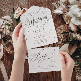 Elegant klassisk kalligrafi vintage bröllop