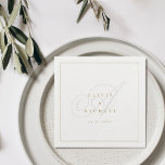 Elegant klassisk kalligrafi vintage bröllop pappersservett<br><div class="desc">Modern klassisk parsmonogram och namn i guld och grått färg,  enkel och elegant. Underbar för vintage bröllop,  traditionella bröllop,  klassiska bröllop och andra evenemang. Visa alla matchande biet i samlingen.</div>