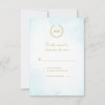 Elegant Klassisk minimalistisk monogramturkos