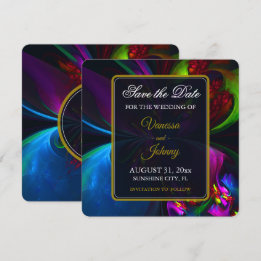 Elegant Klassisk Modern Blommig Mönster #902 Bröll Spara Datumet