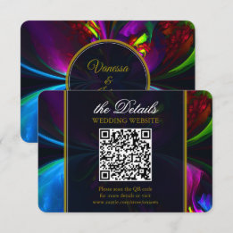 Elegant klassisk modern blomsterdesign #902 Bröllo Tilläggskort