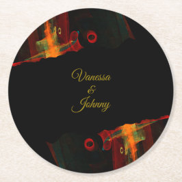 Elegant Klassisk Modern Trendig Mönster #903 Bröll Underlägg Papper Rund