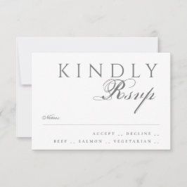 Elegant Klassisk Modern Typografi Vit Bröllop OSA Kort