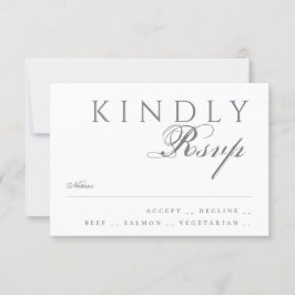 Elegant Klassisk Modern Typografi Vit Bröllop OSA Kort