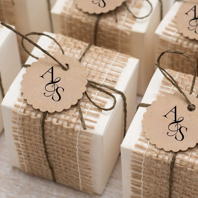 Elegant, Klassisk, Monogram, Bröllop Stämpel (Personalized, Elegant, Classic, Monogram, Wedding Rubber Stamp.)