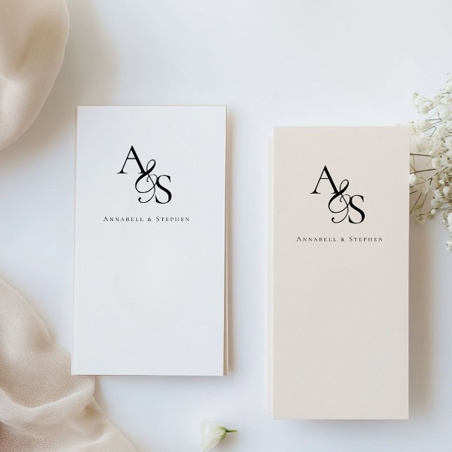 Elegant, Klassisk, Monogram, Bröllop Stämpel (Personalized, Elegant, Classic, Monogram, Wedding Rubber Stamp.)