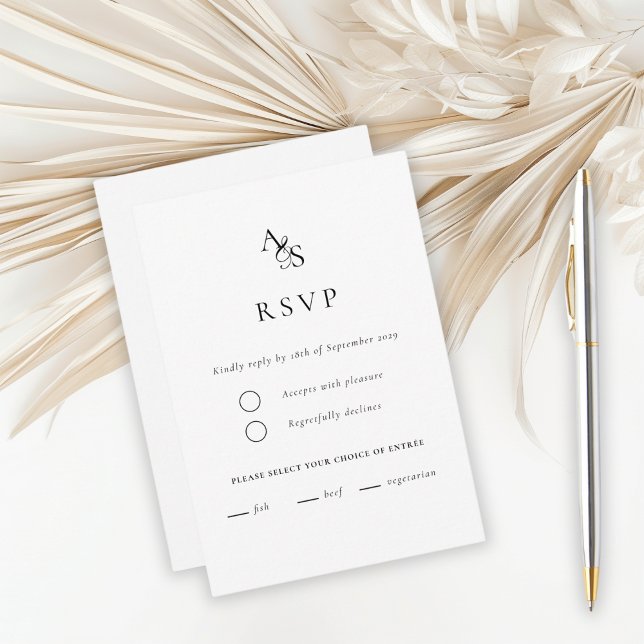 Elegant, Klassisk, Monogram, Vit, OSA (Skapare uppladdad)