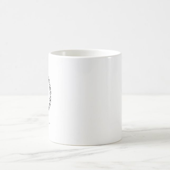 Elegant, klassisk monogramkrans kaffemugg (Center)