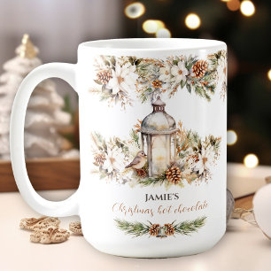 Elegant Klassisk Namn-Hett Chocolate-julklapp Stor Kaffemugg