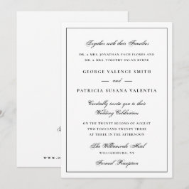 Elegant Klassisk QR-kod Bröllopswebbplats Inbjudningar