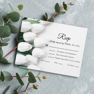 elegant klassisk skript botanisk bröllops-rsvp vykort