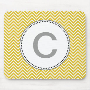 Elegant, klassisk solig gult chevron zigzag musmatta