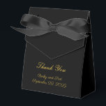 Elegant klassisk svart guldfärgad bröllopsgåva för presentaskar<br><div class="desc">Elegant klassisk svart guldfärgad bröllopsgåva förvaringslåda</div>