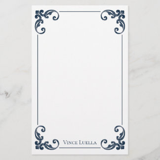 Elegant klassisk vintagekant brevpapper