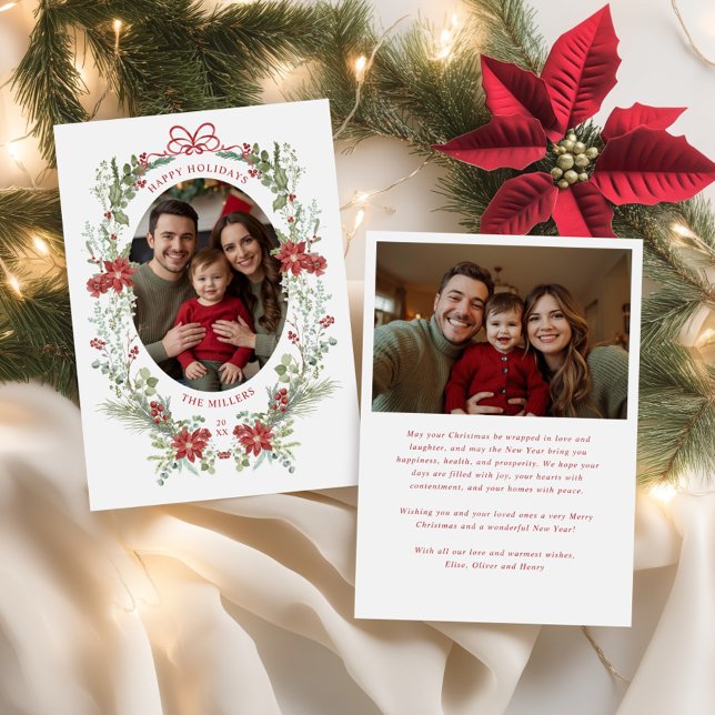 Elegant Klassisk Vintergrönska Julkort (Skapare uppladdad)