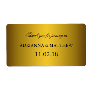 Elegant Klassiska etiketter Guld Bröllop Vin2 Fraktsedel