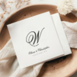 Elegant Klassiskt efternamn - första Bröllop Pappersservett<br><div class="desc">Elegant Klassiskt efternamn - första Bröllop</div>