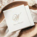 Elegant Klassiskt efternamn - första Bröllop Pappersservett<br><div class="desc">Elegant Klassiskt efternamn - första Bröllop</div>