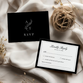 Elegant | Klassiskt monogram-Bröllop OSA Tilläggskort