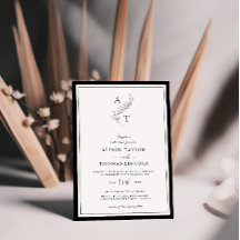 Elegant | Klassiskt Monogram Bröllop Ram