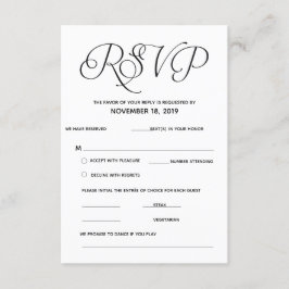 Elegant Klassiskt RSVP (Svar) Inneslutande Kort