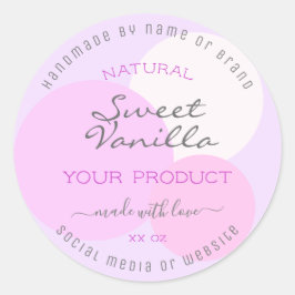 Elegant Klistra in mallens produktpaketsetiketter Runt Klistermärke