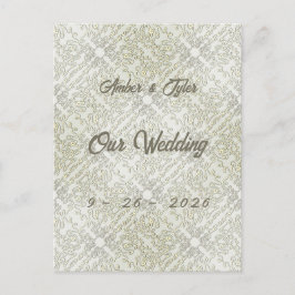 Elegant klotter-mönster vykort