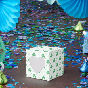 Elegant Klöver Mönster Hjärtat 2x2x2 Presentaskar
