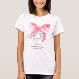 Elegant Knuta Rosa Båge Bachelorette-fest T Shirt