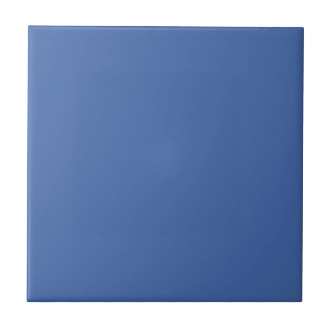 Elegant koboltblå minimalistisk enfärgad kakelplatta (Framsidan)