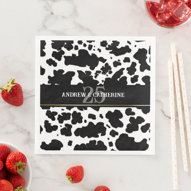 Elegant Koddekor Skriv ut Bröllop-årsdag för jordb Pappersservett (Insitu)