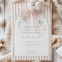 Elegant Kokett Rosa Rodnad Rosor Band Baby Shower