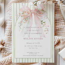Elegant Kokett Rosa Rodnad Rosor Band Baby Shower