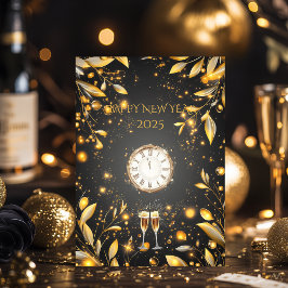 Elegant kol och guld nyårsräkning ner inbjudningar
