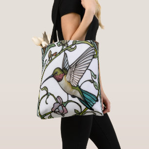 Elegant kolibrikonst botanisk boho chic tygkasse