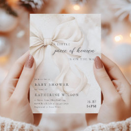 Elegant Kön Neutral Cloud Baby Shower Inbjudningar
