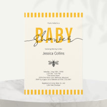 Elegant Kön Neutral Mamma till Bee Baby Shower