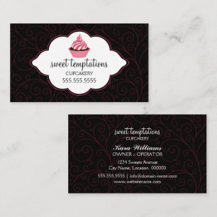 Elegant konditori Cupcake Visitkort