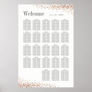 Elegant konfetti 20 + Bordsplacering Bröllop Poster
