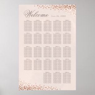 Elegant konfetti 20 + Bordställning för bröllop Poster