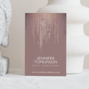 Elegant Konfetti Rain Mönster Visitkort